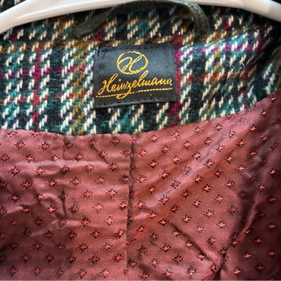 Hienzelaumn Blazer/Jacket Wool Tweed  Multicoloured US Sz10 Elbow patches VTG - Picture 6 of 14